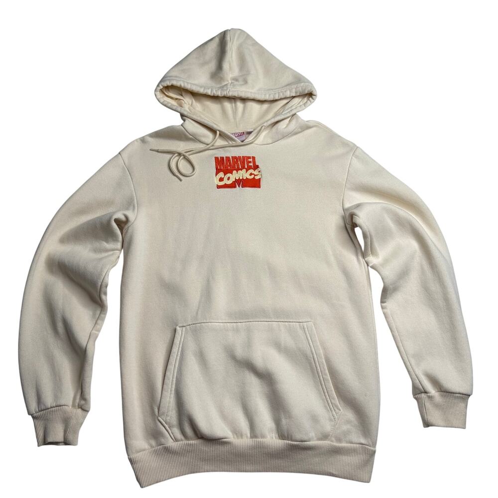 Marvel Comics Avengers Beige Graphic Hoodie Size Small - Hulk Iron Man Thor